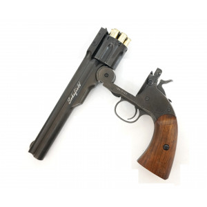 Пневматический револьвер ASG Schofield 6" Aging Black (пулевой)